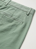 THEORY - Zaine Slim-Fit Organic Cotton-Blend Twill Trousers - Green