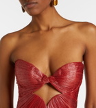 Maria Lucia Hohan Rachel draped silk muslin bustier gown