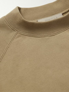 FEAR OF GOD ESSENTIALS - Logo-Flocked Cotton-Blend Jersey Sweatshirt - Brown