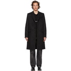 Givenchy Black and Grey Leopard Wool 3BT Trench Coat