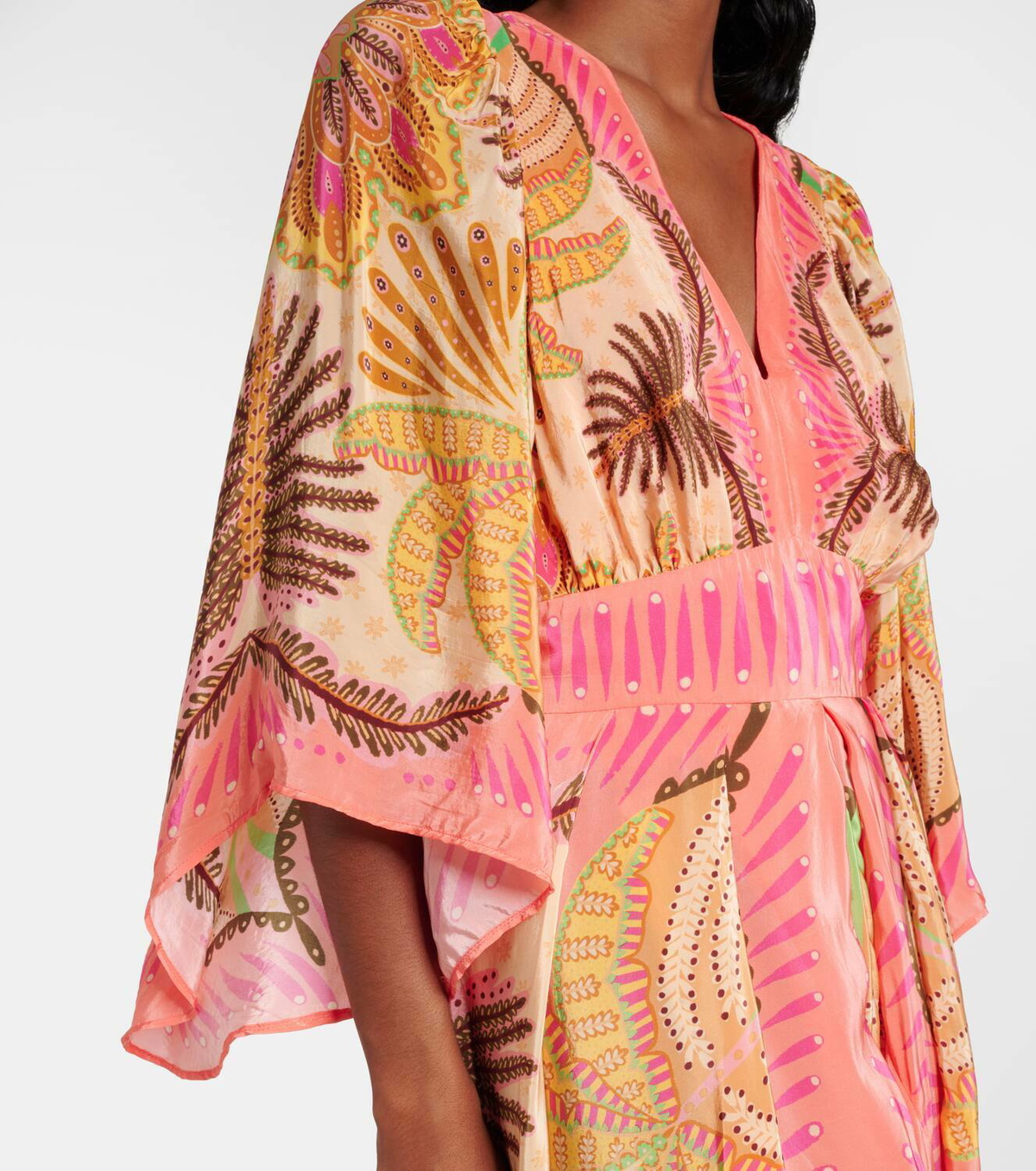 Farm Rio Sand Palms Scarf printed maxi dress Farm Rio