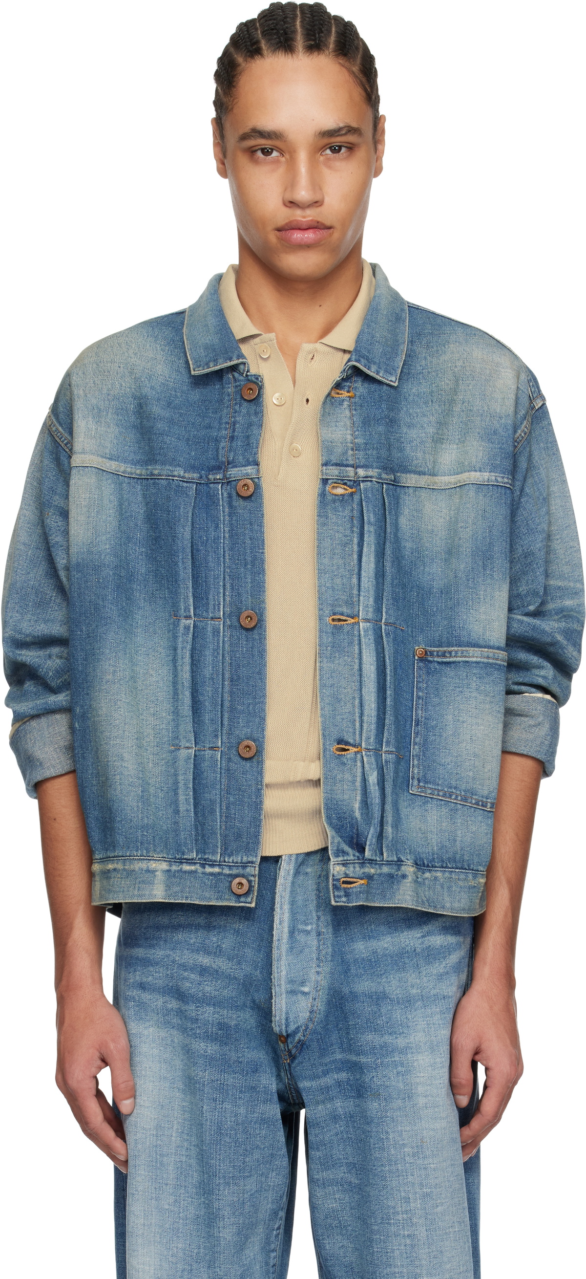 Taiga Takahashi Blue Lot. 309 Jacket Taiga Takahashi Taiga Takahashi Blue Lot. 309 Jacket Taiga Takahashi