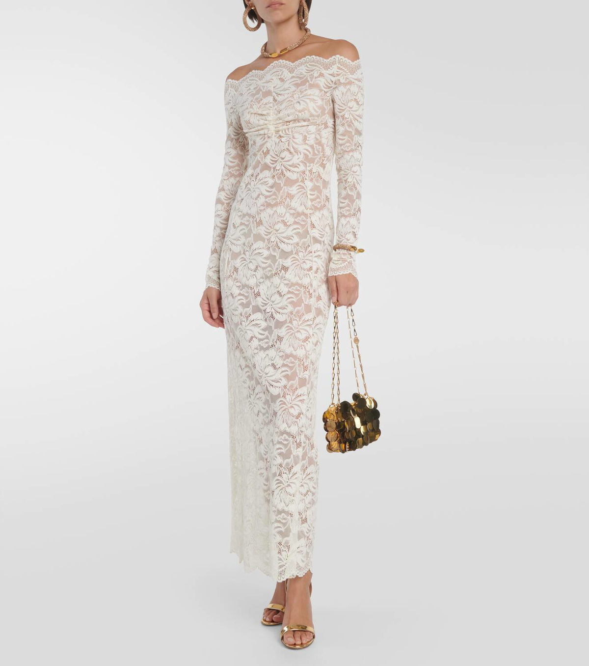 Rabanne Sparkle Nano sequined shoulder bag