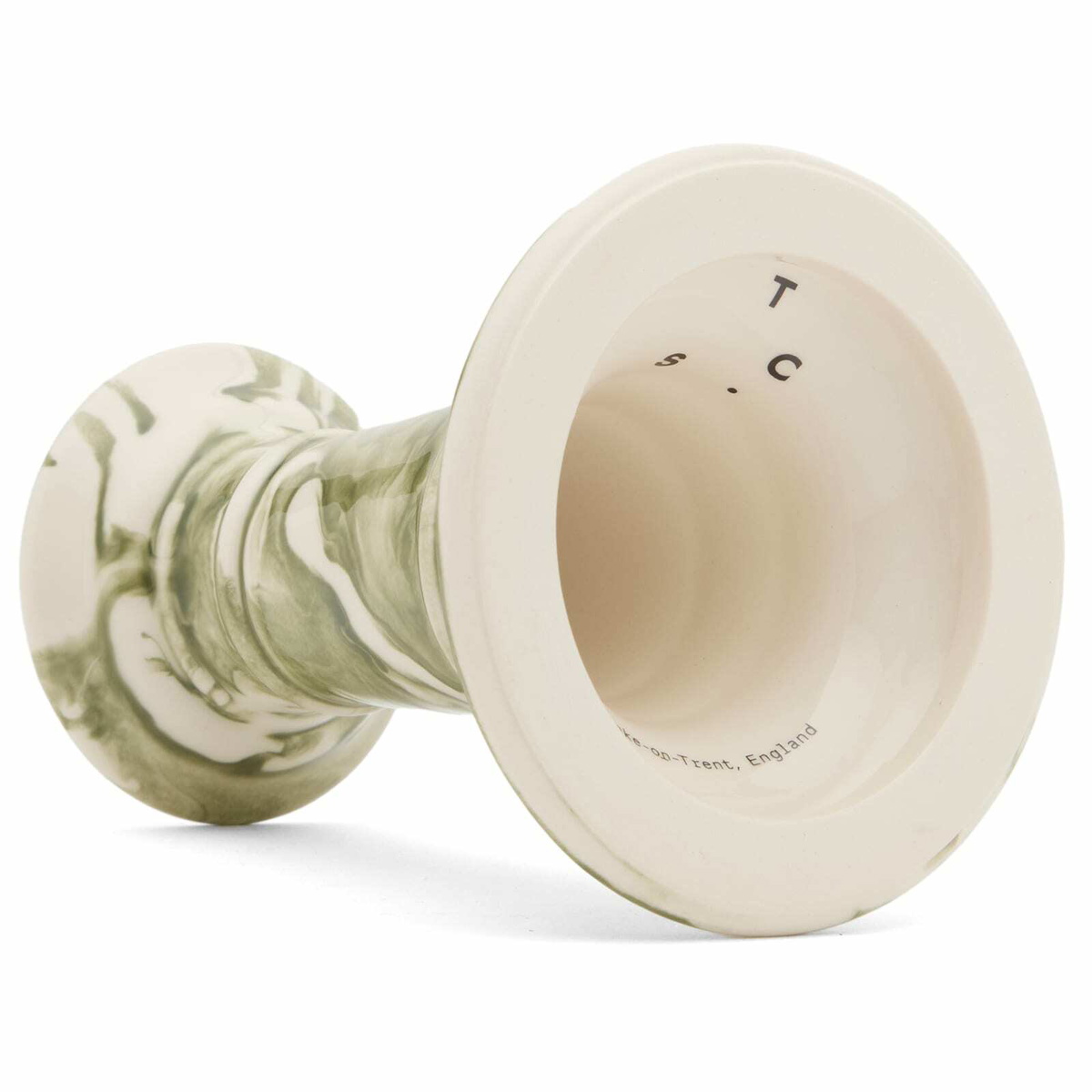 The Conran Shop Wardour Stubby Candlestick in Green 