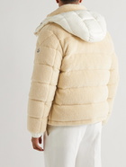 Moncler - Michon Quilted Sherpa and Nylon Down Jacket - Neutrals