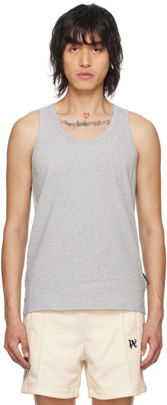 Photo: Palm Angels Grey Essential Tank Top