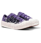 Needles - Paint-Splattered Canvas Sneakers - Purple