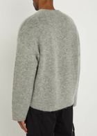 Represent Logo Brushed Alpaca-blend Jumper Grey