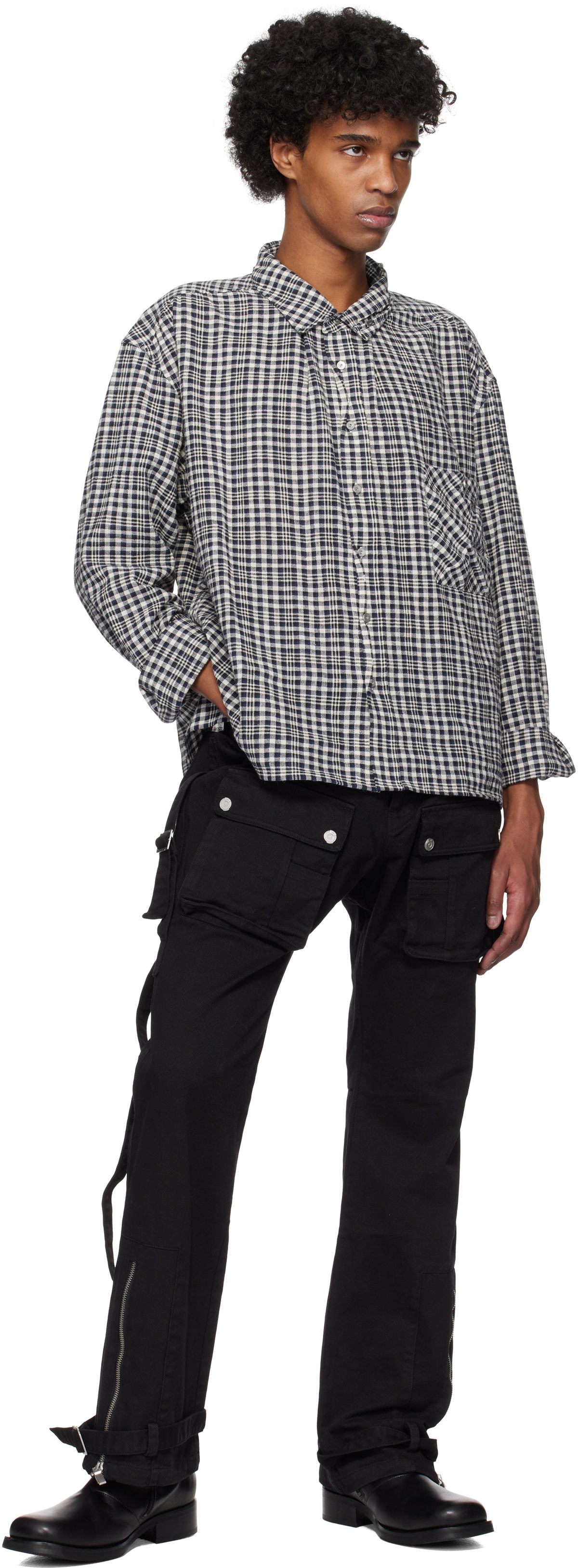 C2H4 Navy & Black Profile Shirt