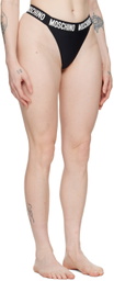 Moschino Black Bonded Bikini Bottom