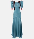 Rodarte Bow-detail silk satin maxi dress