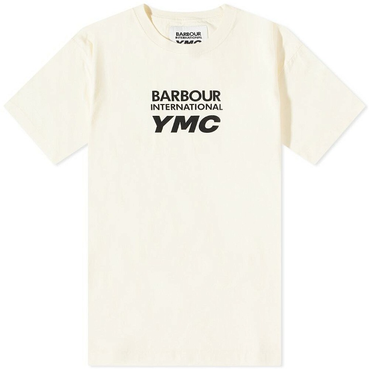 Photo: Barbour Men's International x YMC Horsted T-Shirt in Whisper White