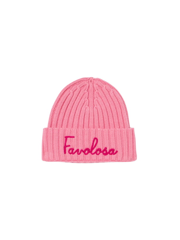 Photo: MC2 Saint Barth Girl Pink Beanie With Favolosa Embroidery