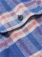 Faherty - Legend™ Checked Recycled Knitted Shirt - Blue