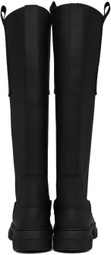 GANNI Black Recycled Rubber Country Boots