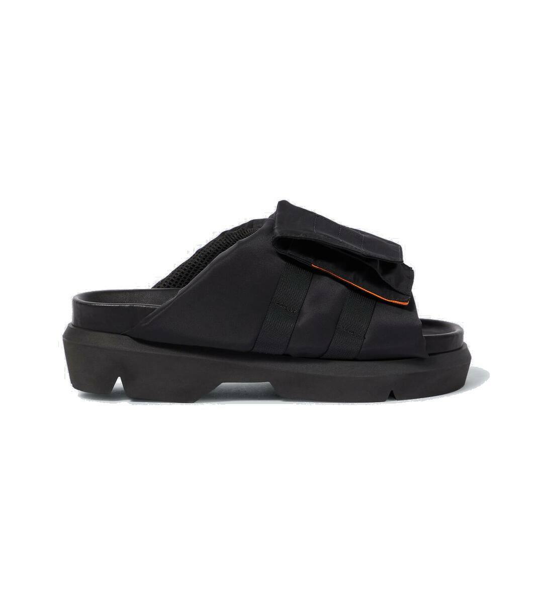 Sacai - Hybrid Belt leather platform sandals Sacai