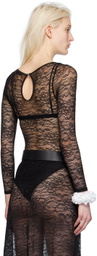 Gil Rodriguez Black Sheer Bodysuit