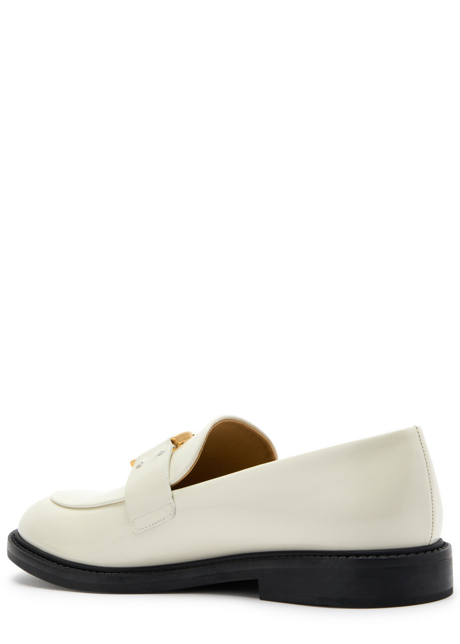 Chloe Marcie Patent Leather Loafers White