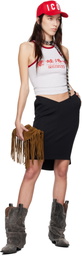 Dsquared2 Black Plunged Tailor Miniskirt