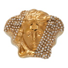 Versace Gold Crystal Medusa Ring