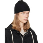 Rick Owens Black Tower Ribbed Beanie