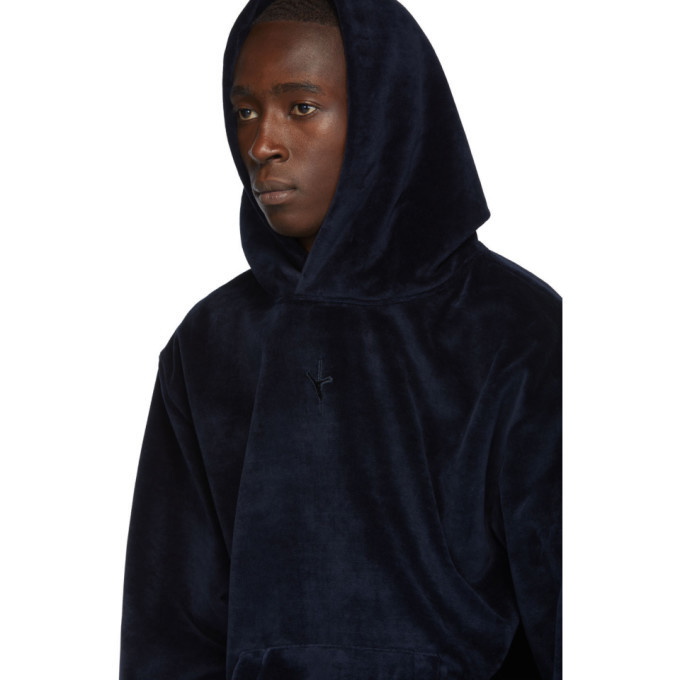 ALEXANDER WANG Cropped cotton-blend velour hoodie