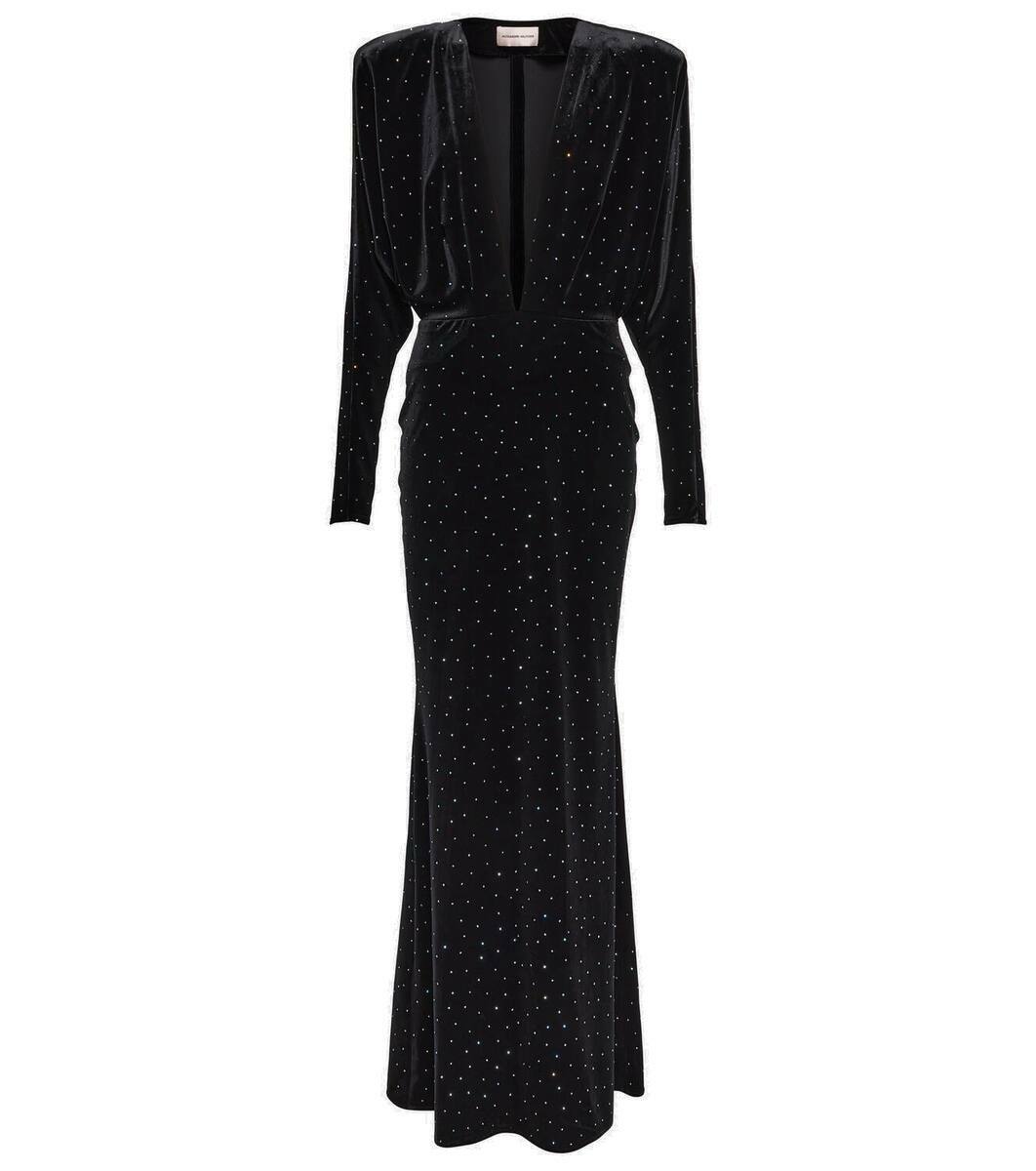 パーティードレス ALEXANDRE VAUTHIER 222DR1657 BLACK Dresses Alexandre Vauthier Draped One Shoulder Dress in Black | FWRD