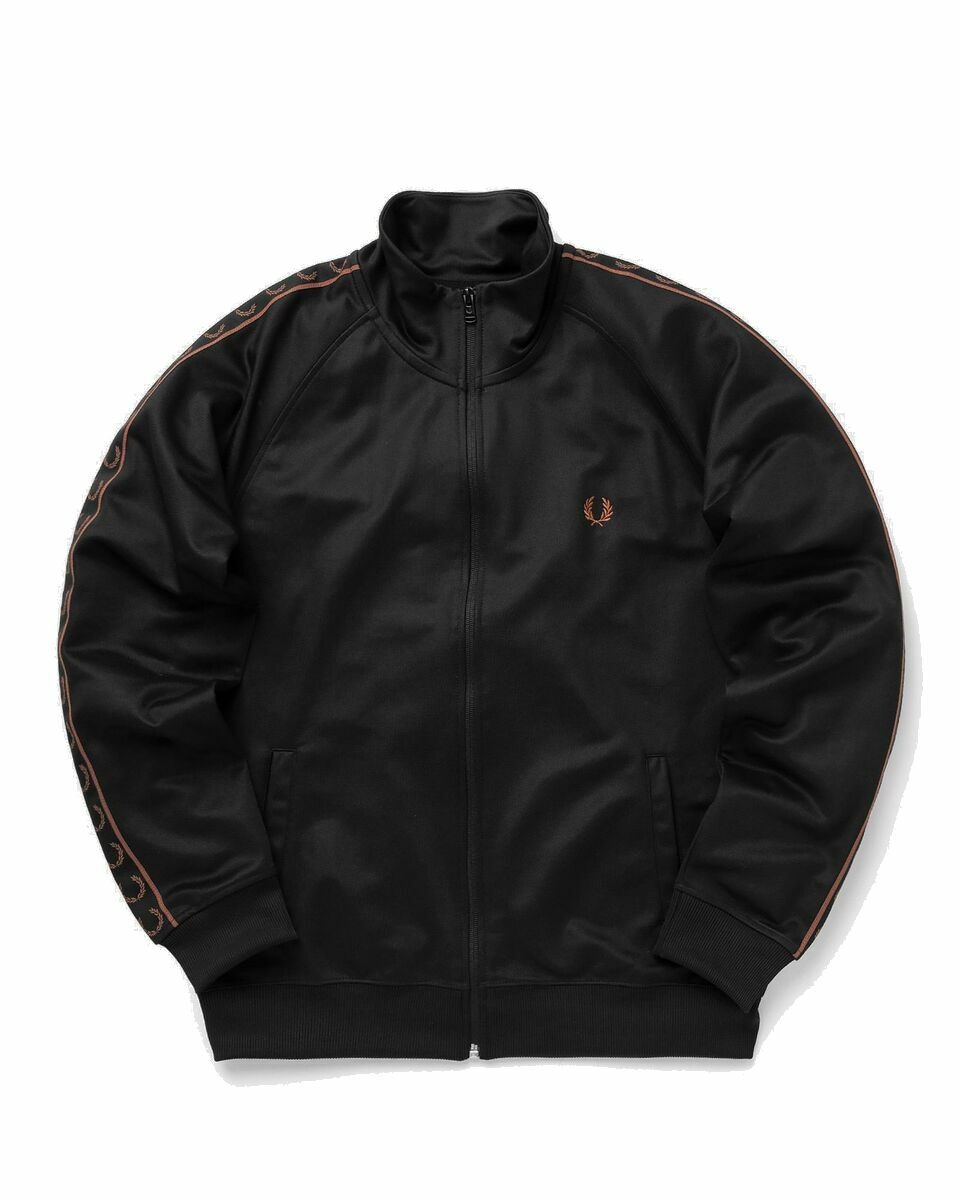 Photo: Fred Perry Contrast Tape Track Jacket Black - Mens - Track Jackets