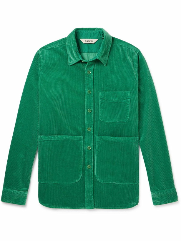 Photo: Aspesi - Cotton-Corduroy Shirt - Green
