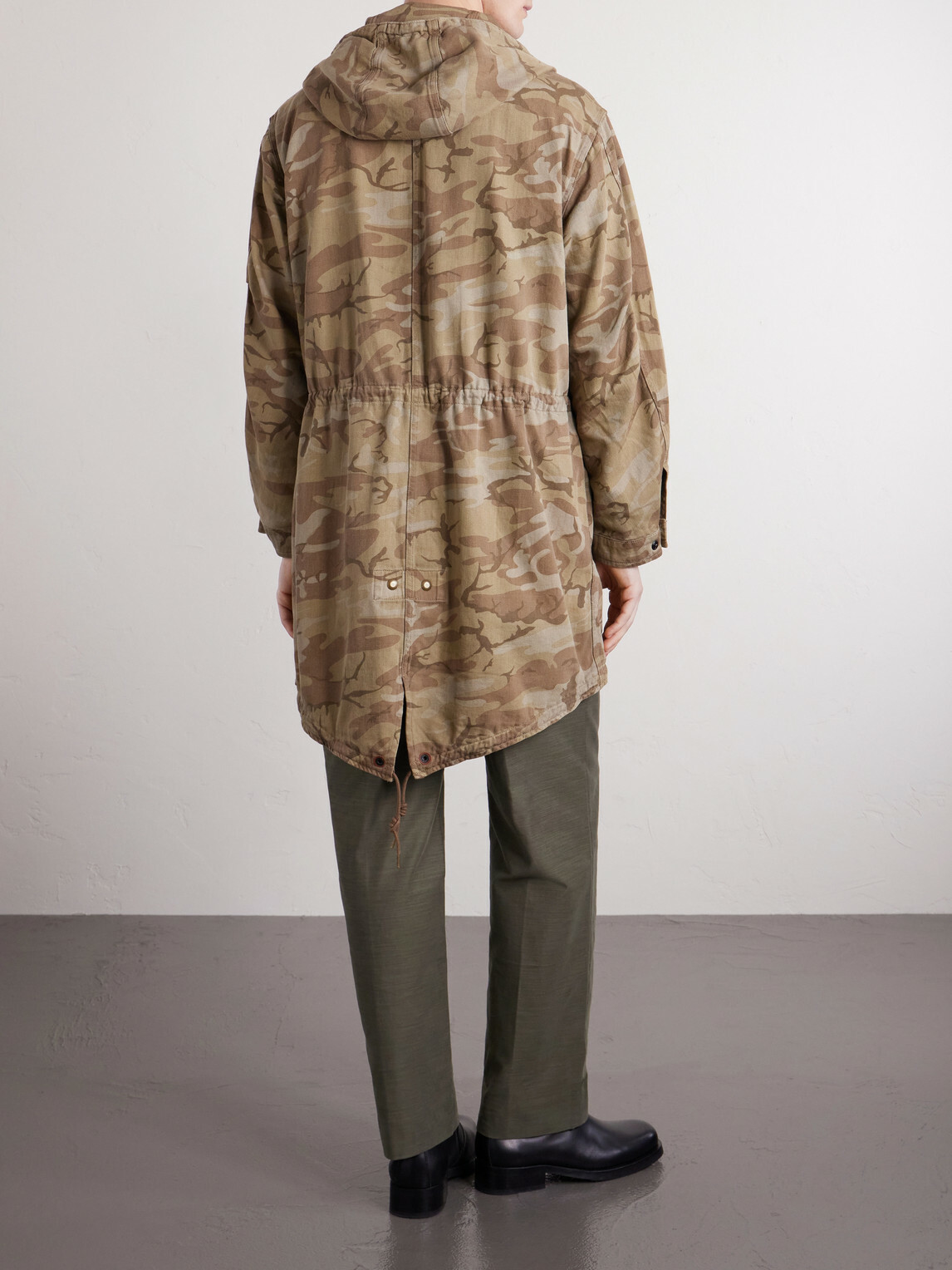 RRL - Pershing Camouflage-Print Denim Hooded Parka - Green