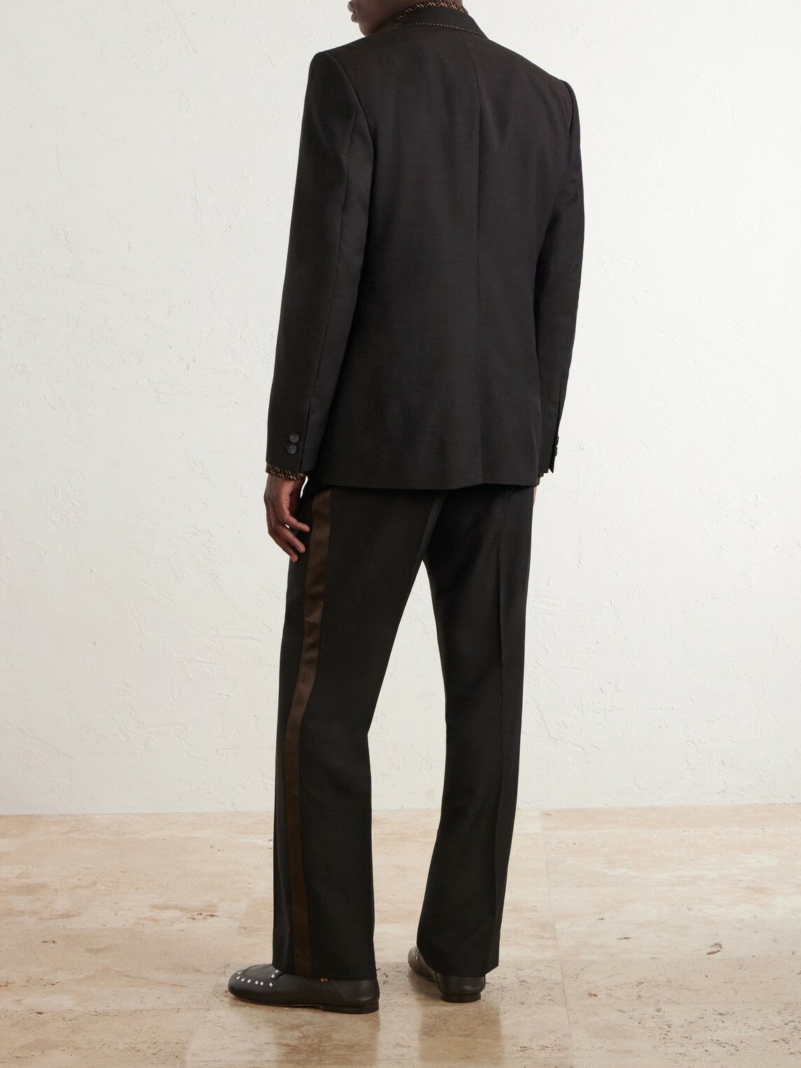 Wales Bonner - Alto Virgin Wool Blazer - Brown