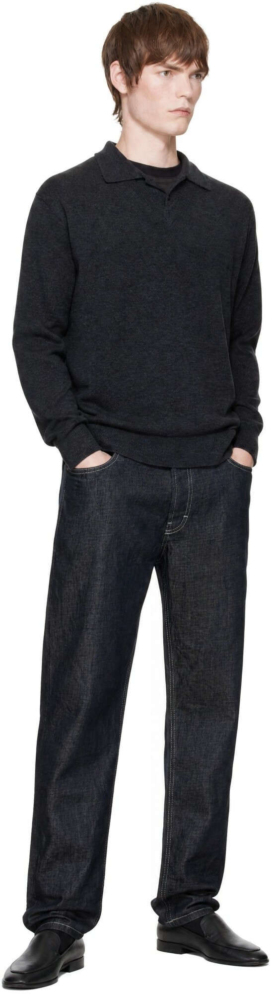 Hugo Navy Cotton Linen Jeans