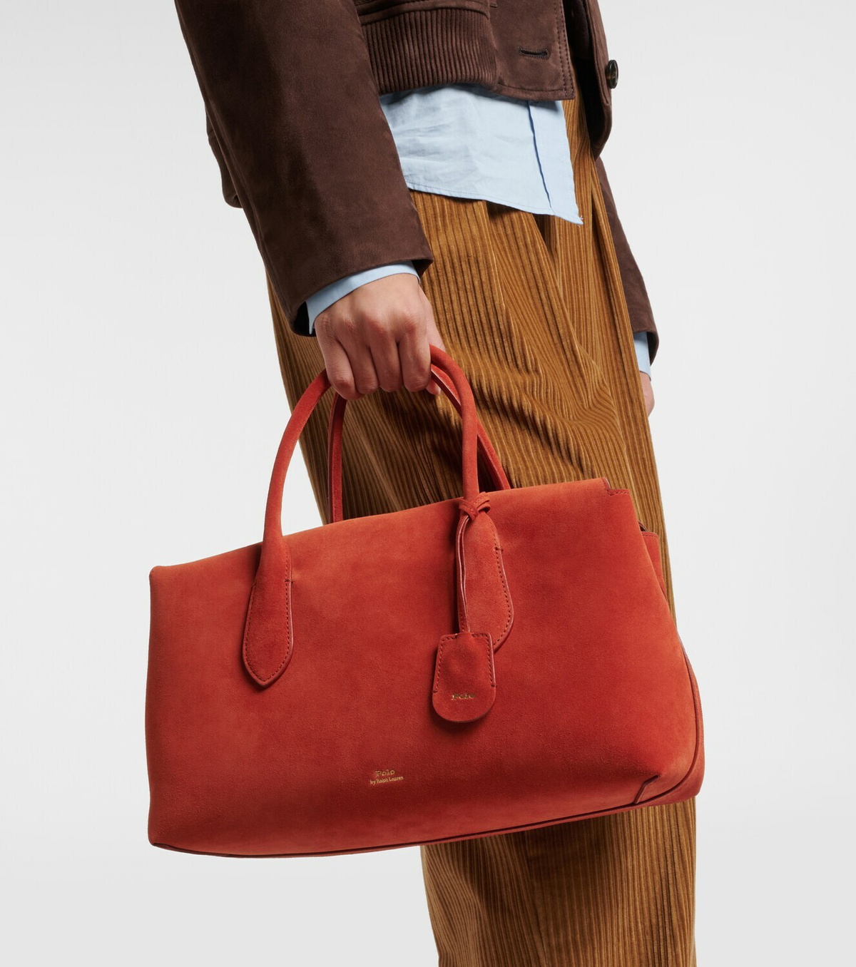 Polo Ralph Lauren Bellport Medium suede tote bag