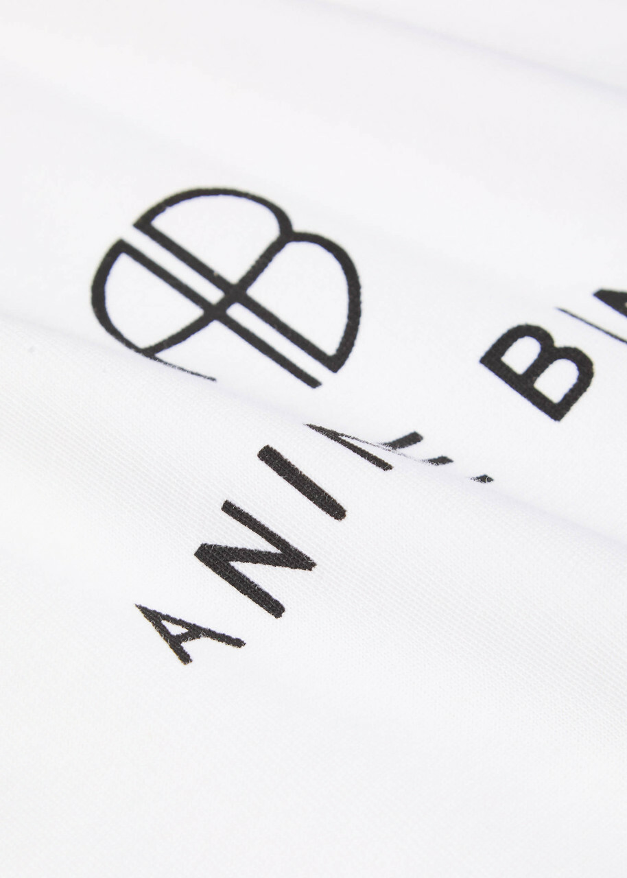 Anine Bing Jaylin Logo Cotton T-shirt White