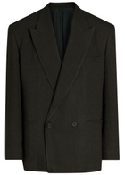 Studio Nicholson Double-breasted Woven Blazer Brown