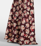 Rabanne Chain-detail floral silk maxi skirt