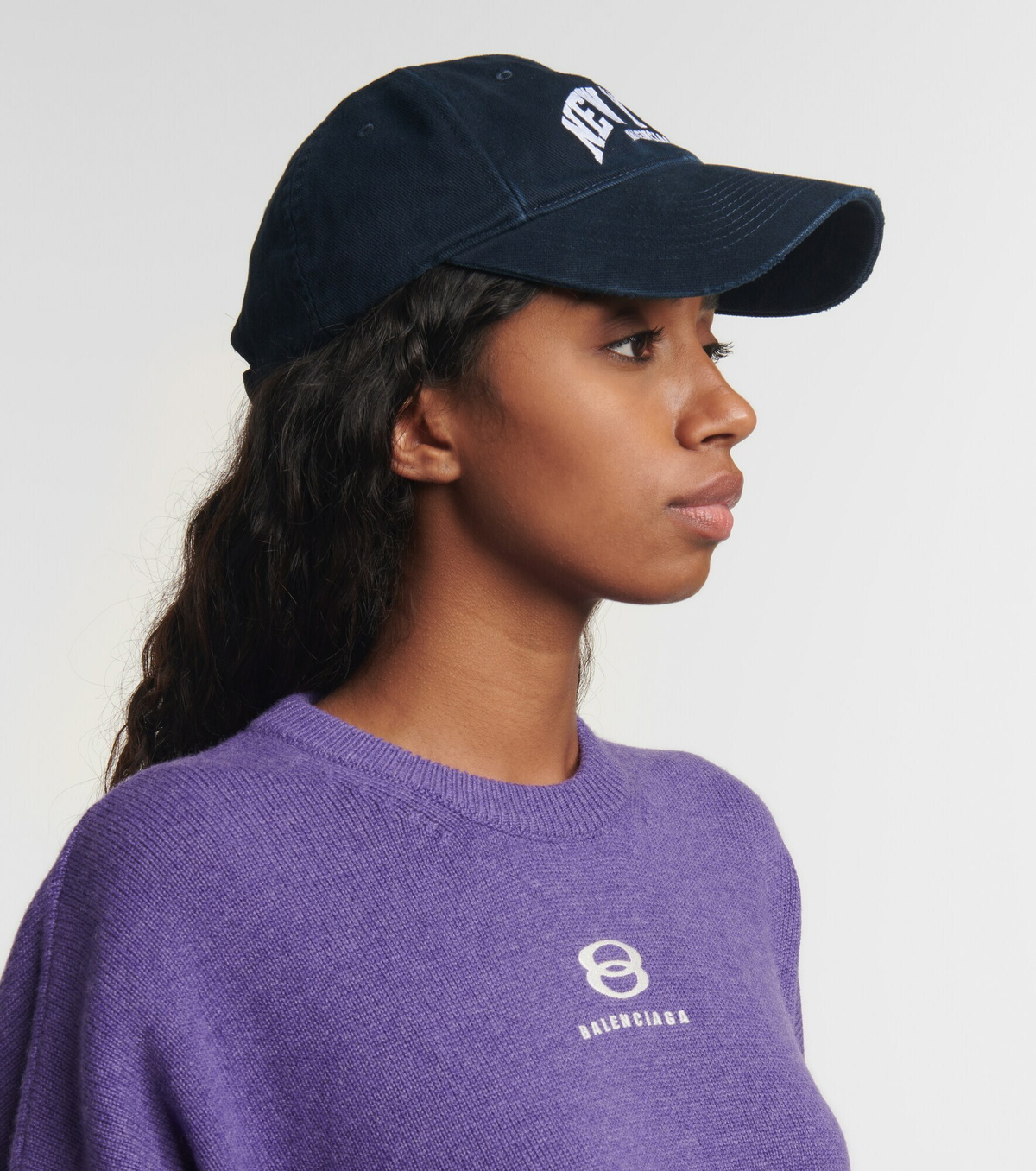 balenciaga purple hat
