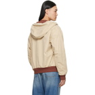 MM6 Maison Margiela Beige Hooded Reversible Jacket