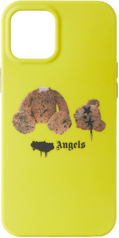 Photo: Palm Angels Yellow Spray Paint Bear iPhone 12 Pro Max Case