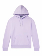 Polo Ralph Lauren - Logo-Embroidered Cotton-Blend Jersey Hoodie - Purple