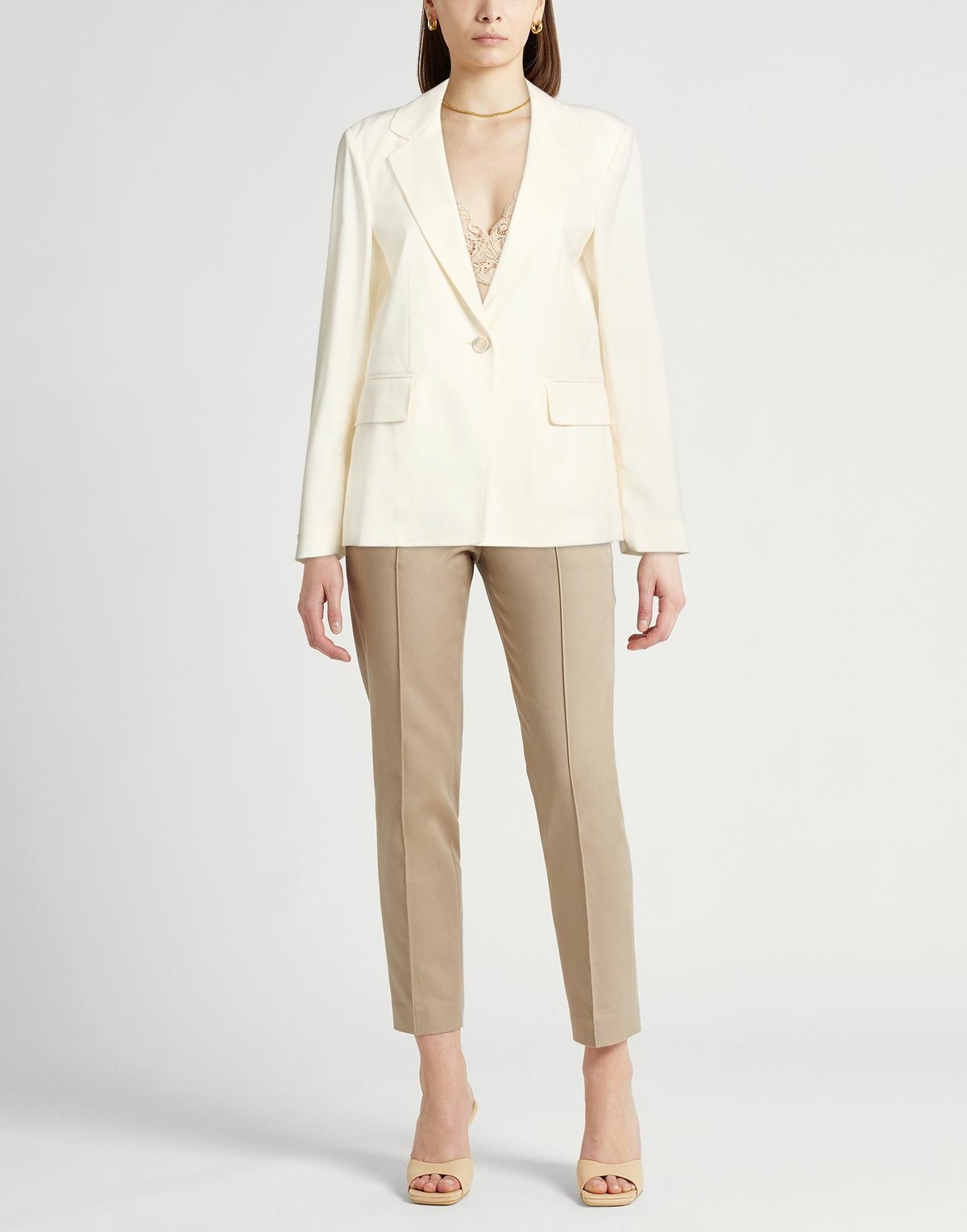 Peserico Womens Blazer Ivory