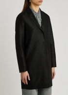 Harris Wharf London Cocoon Wool-felt Coat Black