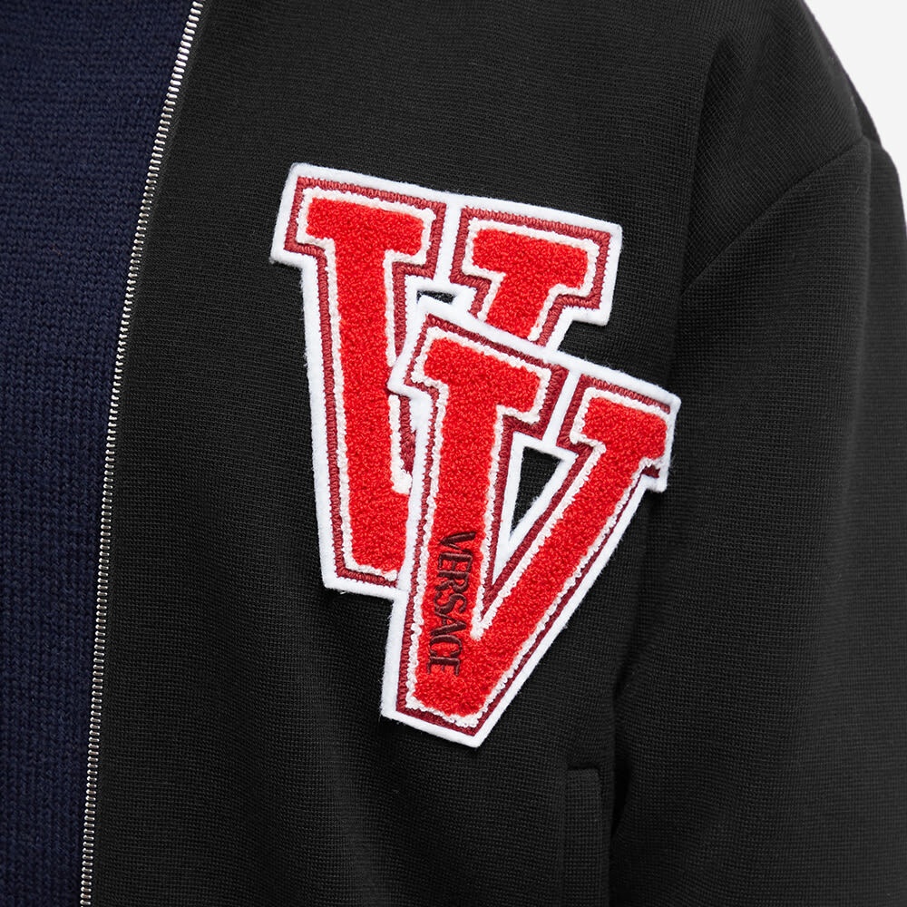 Versace Men's Letterman Jacket in Black/Red Versace
