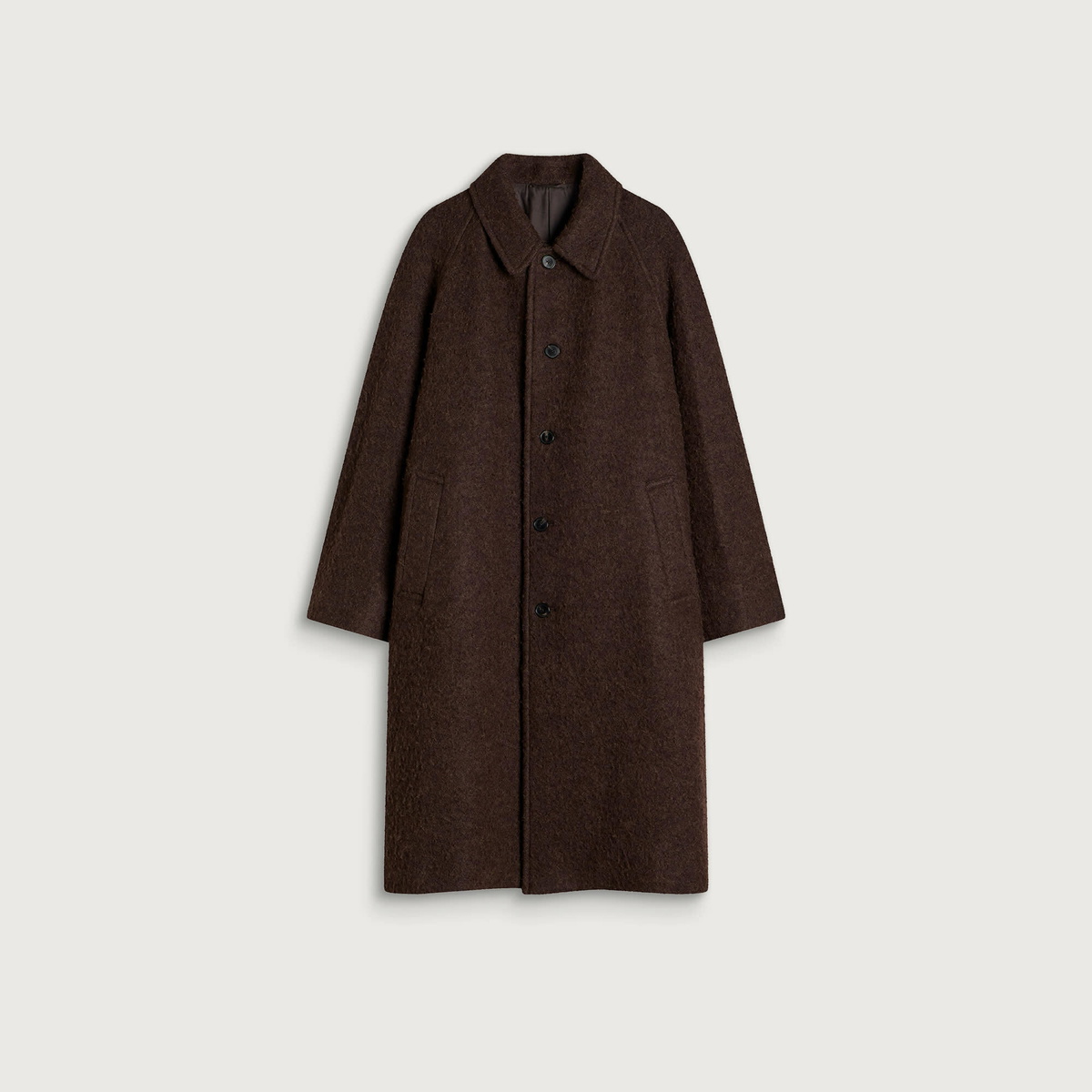 Kaptain Sunshine Men's Napping Wool Umbrella Coat in Top Brown