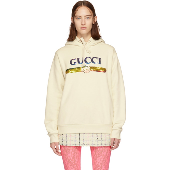 Photo: Gucci Off-White Sequin Logo Hoodie