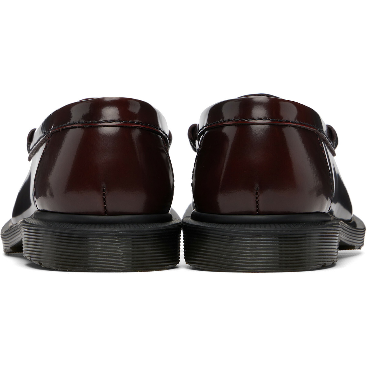 Dr. Martens Burgundy Mayfare Rub Off Leather Penny Loafers