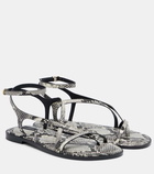 A.Emery Edna snake-effect leather sandals