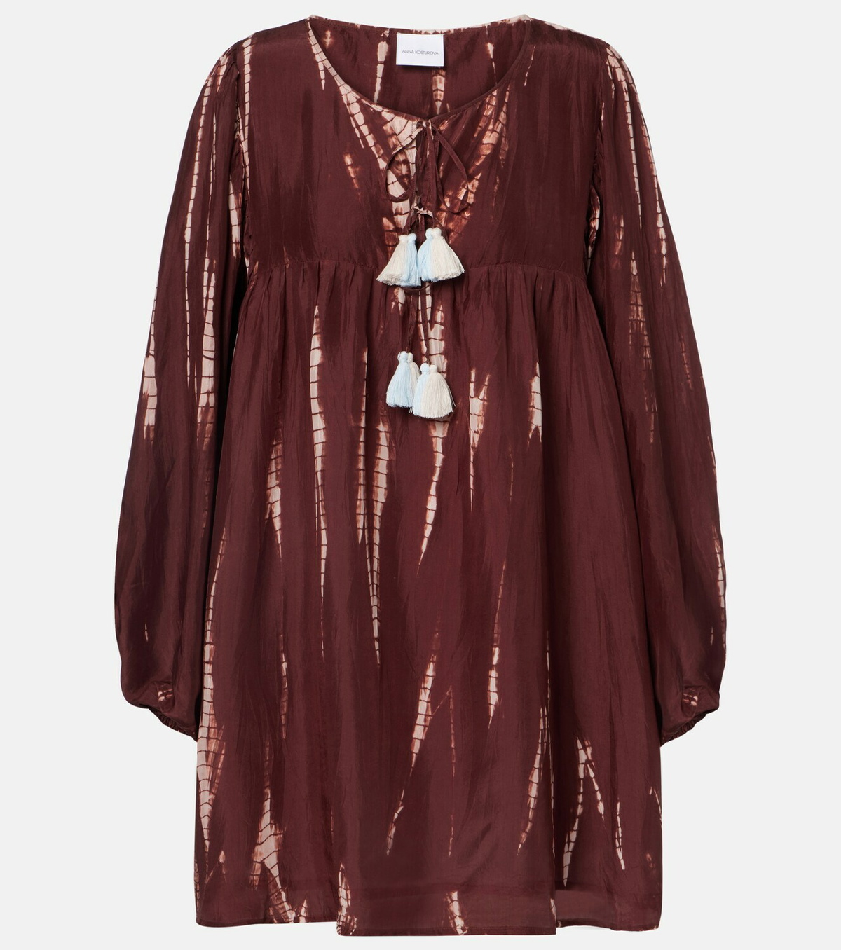 Anna Kosturova Hailey tie-dye silk minidress