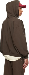 Gallery Dept. Brown French Logo Painted Hoodie