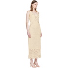 Rabanne Beige Handmade Crochet Midi Dress